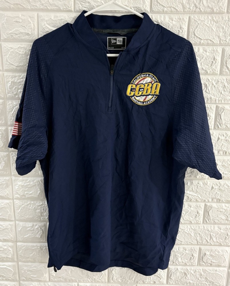 New Era California Coast Baseball Academy Mens Shirt Size Small Blue Shortsleeve