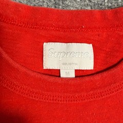 Supreme Red Arched Logo Premium T-Shirt Mens Size M Short Sleeve
