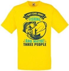 Fishing I Only Care Funny Humour Novelty T Shirt Various Colours And Sizes