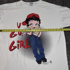 Vintage 1998 Betty Boop U Go Girl Sleep Shirt Nightgown One size Hanes Her Way