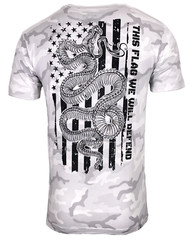 HOWITZER Men’s T-Shirt DEFEND FLAG Military Grunt White S M L XL 2XL 3XL 4XL