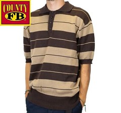 FB County Charlie Brown Short Short Sleeve Button Up Polo Shirts OG Chicano