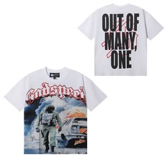 Godspeed Bomb Squad Print Tee Streetwear Men’s Hip Hop Oversized Graphic T-Shirt