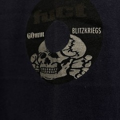 Vintage 90s FUCT 60mm Blitzkriegs Tshirt Medium Navy Blue Faded Skate Streetwear