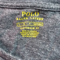 Polo Ralph Lauren Mens Long Sleeve T Shirt Gray Custom Slim Fit Large