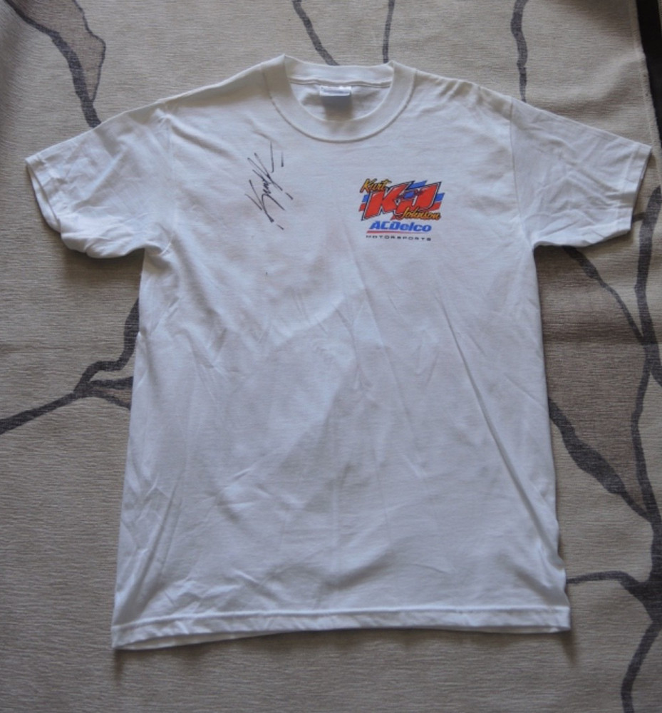 Vintage Kurt Johnson Shirt Men’s Small White 90s Graphic Shirt Racer Signature