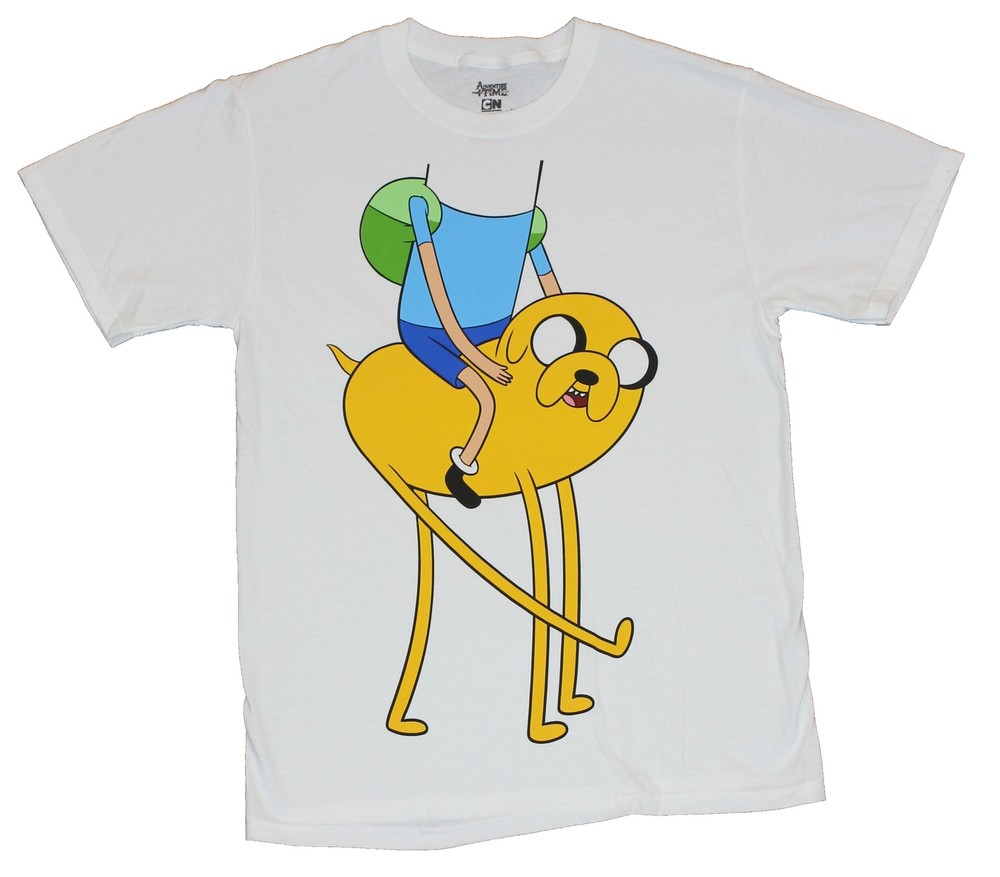 Adventure Time Adult New T-Shirt – You are Finn Riding Jake Giiant Pic