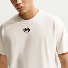 Nike T Shirts Men’s Ecru Crew Neck Moderate IU4474-133 Size