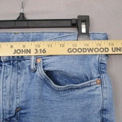 & Denim Slim Taper Cropped Distressed Light Blue Jeans Men Size | 32 / 32