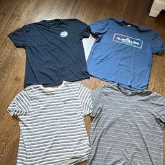 Lot of 4: 2 Quiksilver and 2 Volcom Surfing T-Shirts