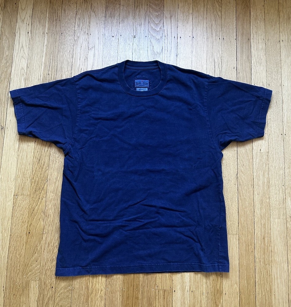 Blue Blue Japan Indigo-Dyed Cotton Jersey T-Shirt Size 3 Large Made In Japan