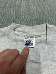 Vintage 80s 90s pocket t shirt BVD blank heather gray single stitch medium