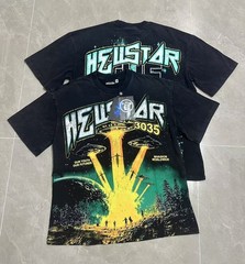 Hell Studios star 3035 Alien Spaceship pattern Tee Mens Short sleeved T-shirt