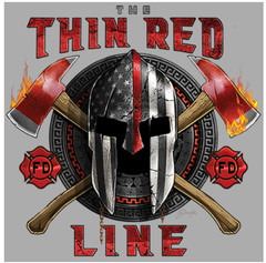 T-SHIRT-FIREFIGHTER-THIN RED LINE