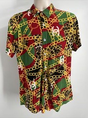 INC INTERNATIONAL CONCEPTS Men’s Graffiti Collared Neck Slim Fit T-Shirt Size L