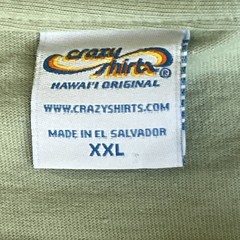 Crazy Shirts Hawaii Shirt 2XL Green Six Pack Musubi Snack Gym Workout 3149