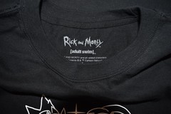 Rick And Morty Mens Funny Cartoon Black Shirt New Large