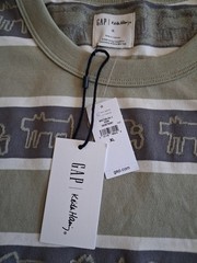 NWT Gap X Keith Haring Oversized Stripe T-Shirt Mens Sz XL