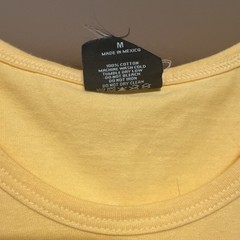 Stussy Cut Tag Men’s Yellow Cotton Logo Graphic Crew Neck Sleeveless Tank Top M