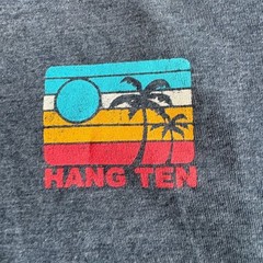 Hang Ten T Shirt Mens XL Vintage Surf Graphic Retro Streetwear Blue Tee Y2K Fits