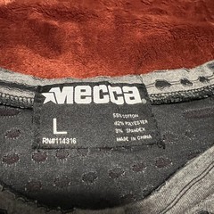 Mecca Mens Large Gray Black 3D Textured Pattern Short Sleeve Modern T-shirt NWT