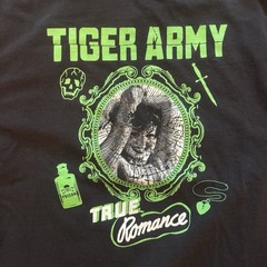 Vintage Y2K Early 2000s Tiger Army True Romance Band T-Shirt AFI Rancid Med