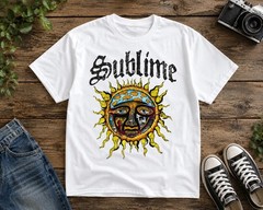 Sublime Sun Logo T-Shirt Retro Ska Punk Rock Graphic Tee Unisex