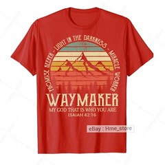 Waymaker Promise Keeper Miracle Christian T-Shirt Bible Prayer Faith Mountain