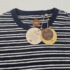 Common People T-Shirt Men’s L Navy Striped NWT Short Sleeve NEW Super Soft Crew