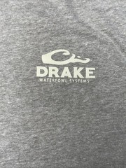Drake Waterfowl Systems Hunting Gray Longsleeve Graphic T Shirt Size Medium