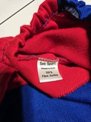 Vintage 80s L Blue Red CYCLING RACING JERSEY SHIRT Made In Italy Acrylic