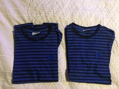 IKEA “SET OF 2” BLUE SHORT SLEEVE “HEY!” CREW-NECK T-SHIRT SIZE:G/H STRAIGHT