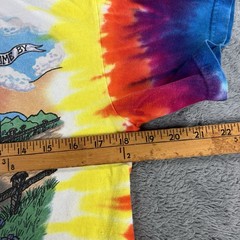 GRATEFUL DEAD Summer Tour Concert Liquid Blue Tie Die Graphic Tshirt Tee Small