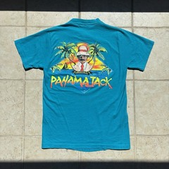 Vintage 90s Panama Jack Blue Graphic T Shirt Large Single Stitch Made In USA