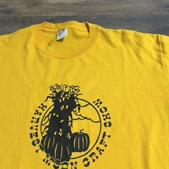 Vintage Jerzees Harvest Moon Craft Show Mens XL T-Shirt Tee Yellow VTG
