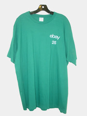 NEW Ebay T-Shirt Size 2X Teal Blue 100% Cotton 25 Year Anniversary Swag XXL NEW