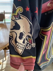 22 SPORTS SKULL TOP HAT SHIP ROCKED MIAMI TO COSTA MAYA SHIRT SZ LG vbb
