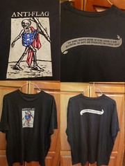 Vintage Anti-Flag Bombs Dropped Political Street Punk Rock Band Shirt 2XL