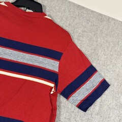 Vintage 70s Hang Ten Striped Shirt Small? Red Surfer Cotton Distressed
