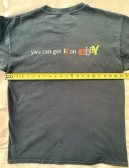 Vintage EBAY DAYDREAM Logo Black Short Sleeve T-Shirt Large Cotton Preshrunk