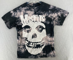 Misfits Mens Band TShirt Medium Black Bleach Wash Rock