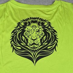 Working Man Militia Long Sleeve T-shirt Mens 4XL Green WMM Graphic Print Lion