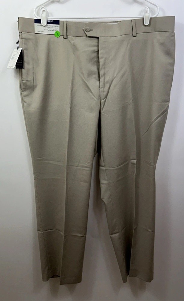 NWT Stafford Men’s 42 x 30 Classic Fit Flat Front Year Round Trouser Pants $70