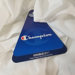 Champion shirt men’s medium white short sleeve double dry NEW