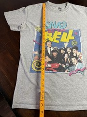 Men’s Saved by the Bell Short Sleeve Tee Shirt Size Size Medium Gray