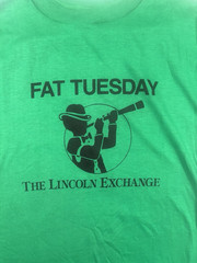 New Vintage 80s green Fat Tuesday t-shirt Lincoln Exchange Nebraska Bar usa M