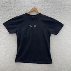 Vintage Oakley Software Shirt Mens Large Black 3d Skull Crossbones USA Made Y2K