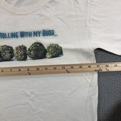 Just Rolling With My Buds T Shirt Men’s Small Off White 420 Weed Fruit Of The Lo