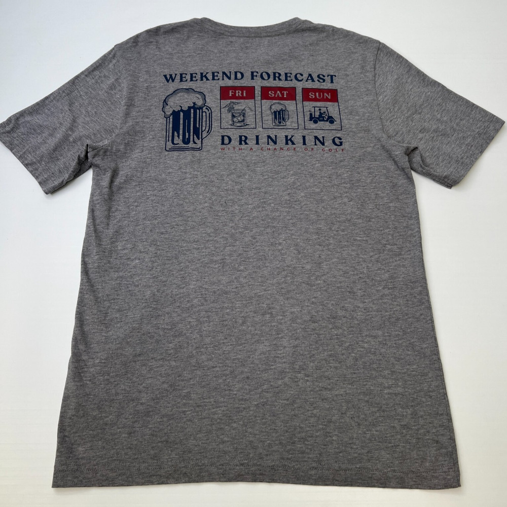 Travis Mathew Shirt Men Small Weekend Forecast Drink Golf Work Party Gym Core Go