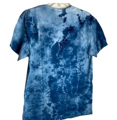 ALAB “Never Grow Up” Tie Dye Collage Men’s Medium Graphic T-Shirt Size M Blue